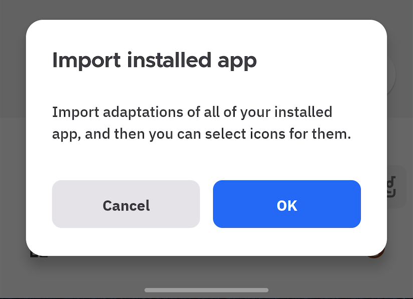 import installed app